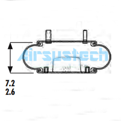 1B12-322 Goodyear Air Spring FS 330-11 467 Contitech Airbag treo với Combination Stud 3/4-16